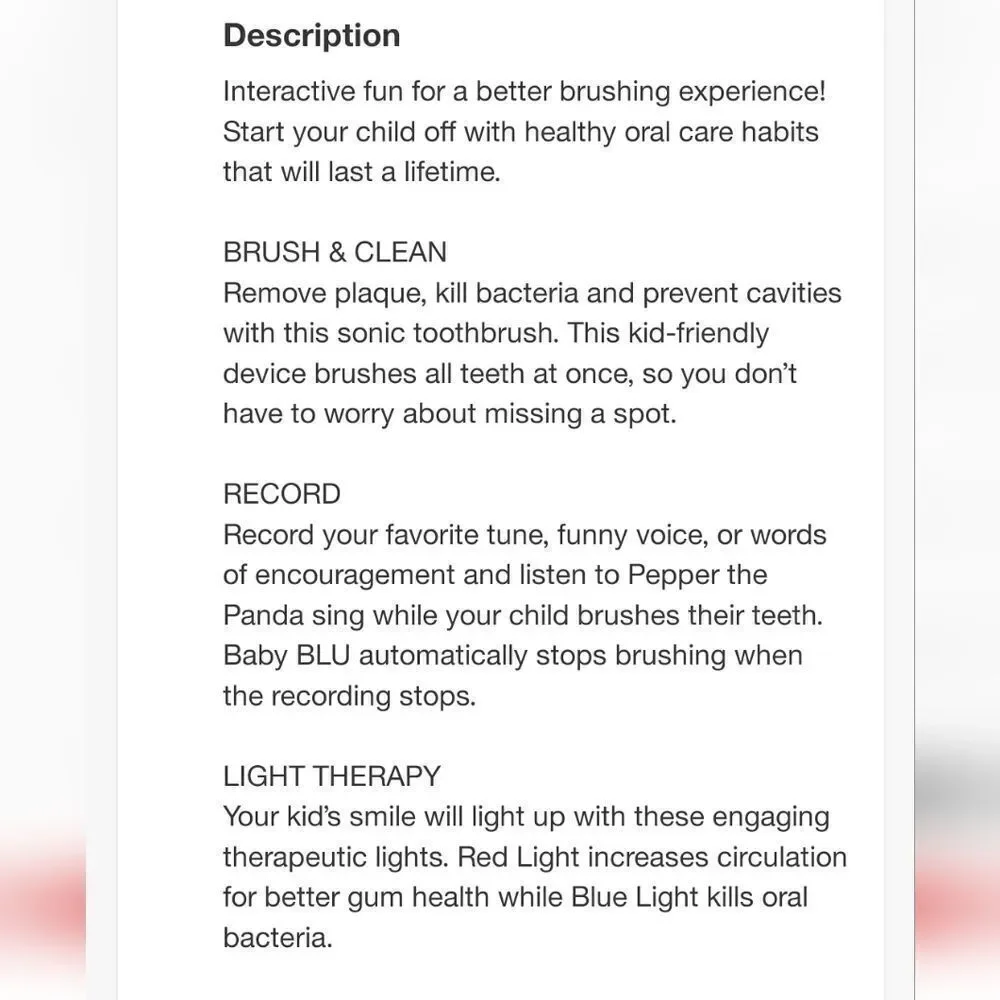 Go Smile Baby Blu Sonic Singing Toothbrush for Kids